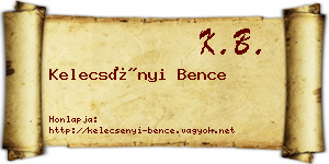 Kelecsényi Bence névjegykártya