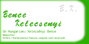 bence kelecsenyi business card